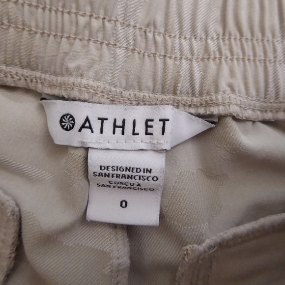Athleta Brooklyn Camo Jogger Pants Womens Size 0 Beige Athletic Comfort - Picture 8 of 10